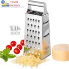 Ralador em Inox 4 Funções Ralar Fatiar Manual Legumes Queijo