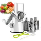 Ralador rotativo de queijo Ourokhome 3 Drum Blades Manual Branco Cinza Ralador rotativo de queijo Ourokhome 3 Drum Blades Manual Branco Cinza
