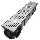 Ralo 10cm X 50cm Inox Perfurado Espelhado Coletor Modular Multi Saídas Preto