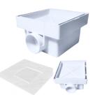 Ralo 10x10 Base Plástica Branco Piso Caixa Anti Odor Rasa Quadrada