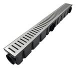 Ralo 10x100 Grelha Inox Com Tela + Coletora Preta Modular