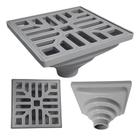 Ralo 15x15 Plástico Cinza - Coletora Sb Multi Saídas Ralo 15x15 Plástico Cinza - Coletora Sb Multi Saídas