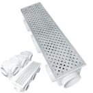 Ralo 15x50 Aluminio Bolinha com Cocho Branco e Placa Anti Resíduo e Anti Insetos