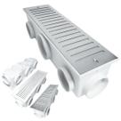 Ralo 15x50 Inox 304 Abre Fecha Cocho Branco e Placa Anti Resíduo e Anti Insetos