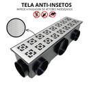Ralo 15x50 Multi Saídas Grelha em Inox 304 Dubai com Tela