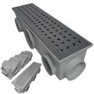 Ralo 15x50 Quadriculado em Inox 304 com Cocho Cinza e Placa Anti Resíduo e Anti Insetos