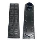 Ralo Aluminio 15x50 Preto Fosco Saída Canto 3 Polegadas