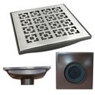 Ralo Anti Cheiro 20x20 Inox 304 Dubai Coletor Marrom Saída de 100mm Telas Anti Insetos