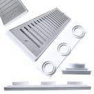 Ralo Apartamento Sacada Laje 15x50 Inox Abre Fecha Coletor Raso 3cm Profundidade Branco