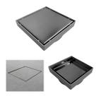 Ralo Banheiro Inteligente 15x15 modelo 2 em 1 Inox Invisível com Base Plástica Cinza Sifonado