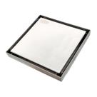 Ralo Banheiro Oculto Invisível 20x20 Quadrado Aço Inox Escovado Anti Odor Anti Cheiro