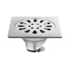 Ralo Banheiro Quadrado 10x10cm Aço Inox Anti Odores Insetos