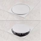 Ralo Click 15x15 Cm Inox Ideal para Uso em Boxes e Chuveiros em Geral Cromada