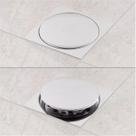Ralo Click 15x15 Cm Inox Ideal para Uso em Boxes e Chuveiros em Geral Cromada