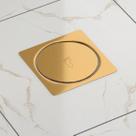 Ralo Click Banheiro Quadrado 10x10 Dourado Gold Brilhante Ralo Click Banheiro Quadrado 10x10 Dourado Gold Brilhante