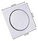Ralo Click com Caixilho Branco 9,5 x 9,5cm