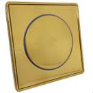 Ralo Click com Porta Grelha Dourado Inox 15x15 Kit Banheiro Caixilho Quadrado Suporte Ralo Inteligente Antiodor 15cm Tampa Caixa Sifonada Brilhoso