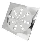 Ralo Click Cromado 10x10cm Quadrado Sacada Pequena CasaGrande Mundial