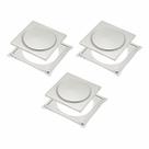 Ralo Click Inox Anti Inseto e Odor 10x10 Cm + Porta Grelha Inox