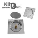 Ralo Click Inteligente Aço Inox 5 Un. Pop Up 15x15 Banheiro