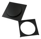 Ralo Click Quadrado 15x15 Preto Fosco Com Porta Grelha Ralo Click Quadrado 15x15 Preto Fosco Com Porta Grelha