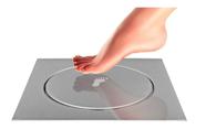 Ralo Click Quadrado Cromado 10x10cm Inox