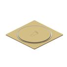 Ralo Click Quadrado Dourado 10x10cm Inox
