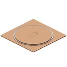 Ralo Click Quadrado Rose 15x15cm Inox