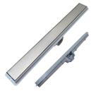 Ralo de Banheiro 2 em 1 5cm x 50cm Inox com Cocho Cinza