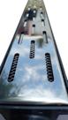 Ralo de Banheiro Linear 6x50 modelo Grelha Inox Desenho Tracejado com Tela Anti Insetos e Coletor Preto - Ficone Reis