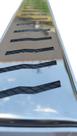 Ralo de Banheiro Linear 6x50 modelo Grelha Inox Polida Desenho S com Tela Anti Insetos e Coletor Branco - Ficone Reis