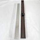 Ralo de Banheiro Linear Inox Polido Ondas 70cm x 5cm