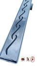 Ralo de Box Linear Sifonado 5x70 modelo Ondas Inox Polida com Tela Anti Insetos - Ficone Reis