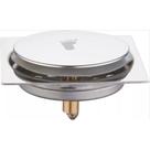 Ralo De Inox Clic 15 x 15 Com Grelha - Ralo Para Banheiro Ralo De Inox Clic 15 x 15 Com Grelha - Ralo Para Banheiro