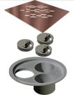 Ralo Grelha 15cm Quadrado COBRE ROSE -Ralo Linear