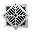 Ralo Grelha 25x25 C/ Suporte Alumínio Escovado Acvent