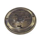 Ralo Grelha C/ Caixilho E Fechamento 15cm Redondo Latao Ouro Velho CCCF150QUOV