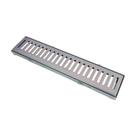 Ralo Grelha com Caixilho Aço Galvanizado 10x50cm para Pisos Prata Metasal Ralo Grelha com Caixilho Aço Galvanizado 10x50cm para Pisos Prata Metasal