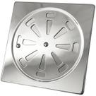 Ralo Grelha Inox 15x15cm Para Banheiro Tampa Rotativa Abre e Fecha Com Fecho Quadrado Caixa Sifonada 150mm