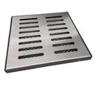 Ralo Grelha Inox 20x20 com Aro e Tela Anti Escorpião