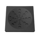 Ralo Grelha Inox Preto Black Banheiro Quadrado 15x15 C Fecho