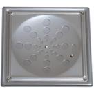 Ralo Grelha Inox Quadrada 15cm Polida Com Caixilho Com Fecho - ESTILMAX