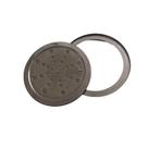 Ralo Grelha Inox Redonda 100 mm C/Fecho Com Aro Inox 0,6 mm