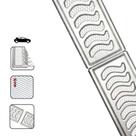 Ralo Grelha Linear 10x50cm Elite Anti Insetos Em Alumínio Com Aro De Fixação Ralo Grelha Linear 10x50cm Elite Anti Insetos Em Alumínio Com Aro De Fixação