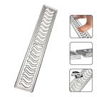 Ralo Grelha Linear Elite 10x100cm Em Alumínio Reforçada Aro De Fixação Caixilho(kit 2 peças de 10x50cm)
