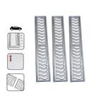 Ralo Grelha Linear Elite 10x150cm Em Alumínio Anti Inseto Com Aro De Fixação (03 Peças 10x50cm)