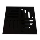 Ralo Grelha Quadrada Com Fecho Automático Preto 10cm Estrela