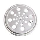 Ralo Grelha Tampa Aço Inox Polido Redondo 10x10 Anti Insetos Com Aro De Fixação Caixilho