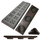 Ralo Inox 304 Dubai para Laje 15x50 Quintal Varanda Sacada Anti Inseto Coletor Raso Marrom