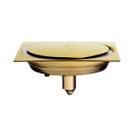 Ralo Inteligente Click 15x15 cm Banheiro Veda Cheiro Dourado